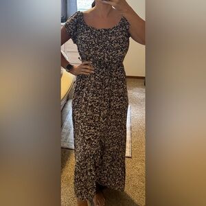 Floral Black Maxi Dress